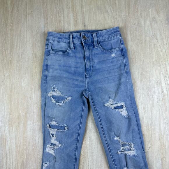 American Eagle Ne(x)t Level Stretch Super Hi Rise Skinny Jegging Jeans 00 Short - Picture 2 of 14